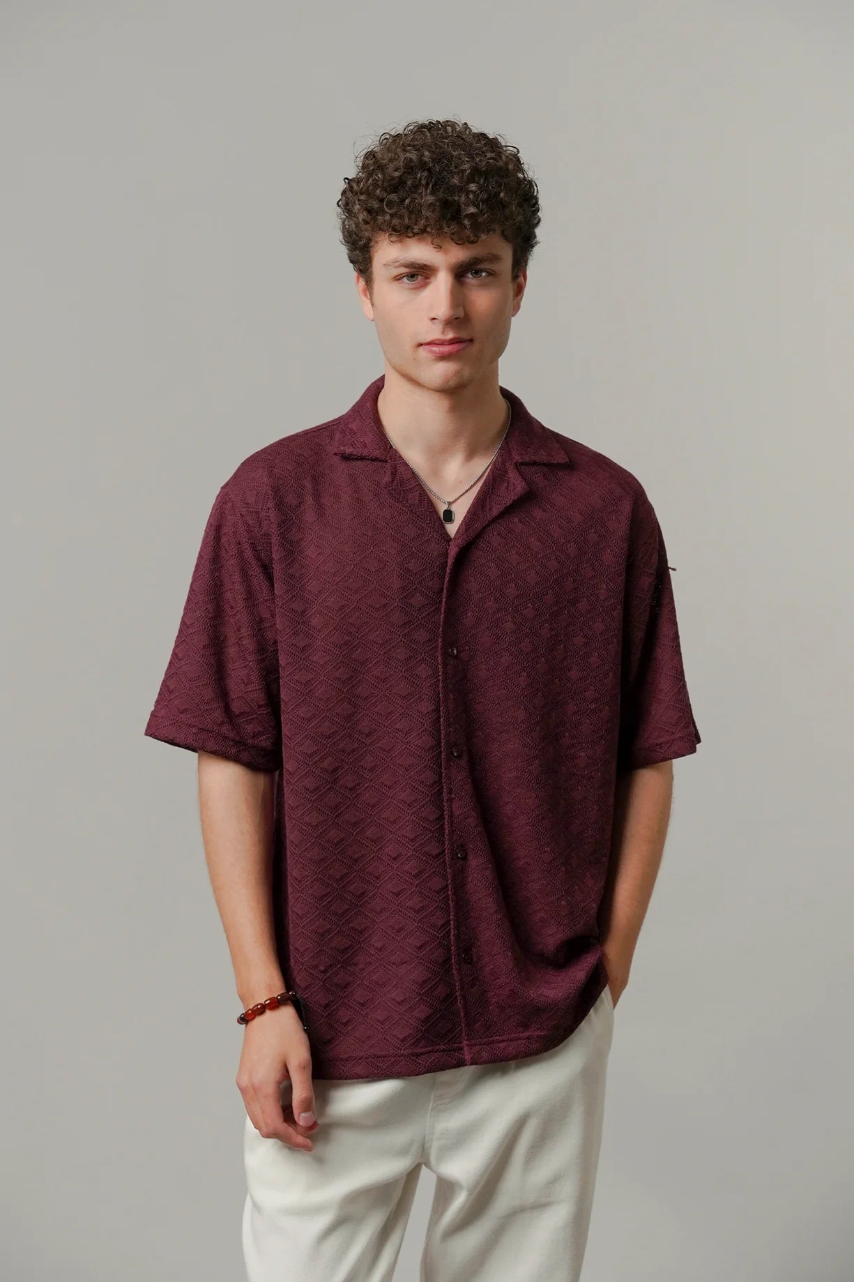 ELLS CART ARTICLE # 3305 Textured Cuban Shirt